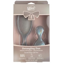 Wet Brush Holiday Iridescence Detangling Original Detangler + Mini Duo - Chrome 2 pc.
